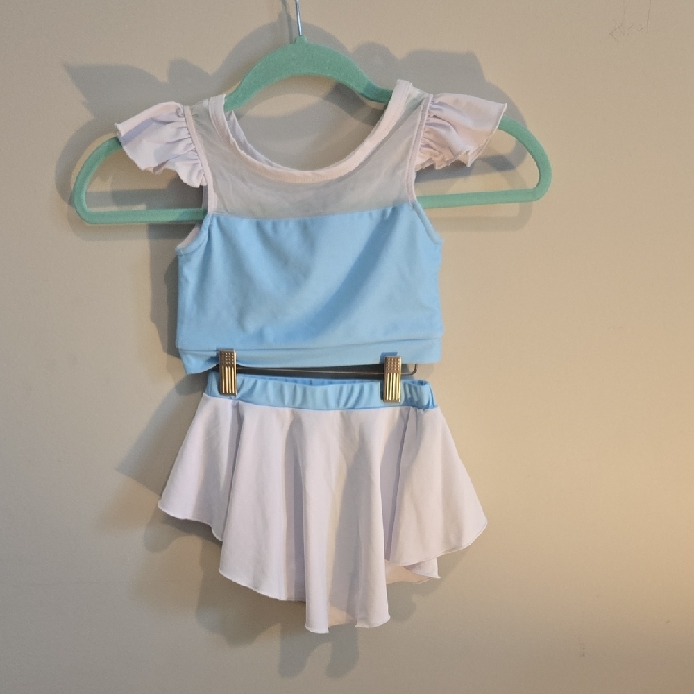 Only Little Once Girls Cinderella 2 Piece Swimsuit 6/7 Sister Set - Picture 2 of 3